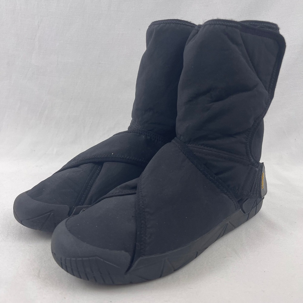 Vibram Furoshiki Eastern Traveler Mid Boots Black Wrapping Quilted Womens 8